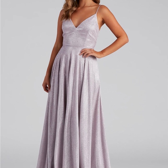 NWT Windsor Formal Woven Glitter A-Line Dress- $85 - Picture 3 of 4